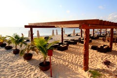 A luxury all inclusive beach resort at morning