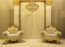 Luxury Armchairs In Royal Interior Royalty Free Stock Image Luxury Armchairs In Royal Interior Royalty Free Stock Image
