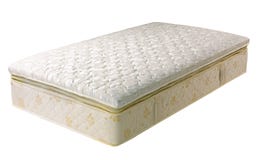 Luxury bedding mattress isolated on white
