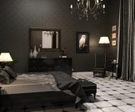 Free Luxury Goth Living Room Stock Image - 130178021