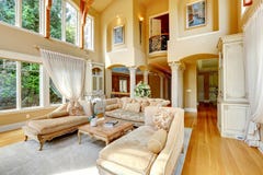 Luxury house interior. Living room royalty free stock image Luxury house interior. Living room royalty free stock image