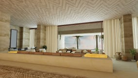 Luxury Living Room Of Arab Style Royalty Free Stock Image