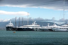 Luxury motorboats and yachts at the dock.Marina Zeas, Piraeus,Greece stock images Luxury motorboats and yachts at the dock.Marina Zeas, Piraeus,Greece stock images