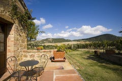Luxury Resort On Tuscan Hills Royalty Free Stock Photography