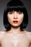 Luxury woman with fashion make-up & bob hairstyle