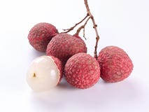 Lychee fruit whole group on white background royalty free stock image Lychee fruit whole group on white background royalty free stock image