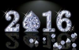 Lycklig för diamantpoker för nytt år 2016 vektor för spade vektor illustrationer Lycklig för diamantpoker för nytt år 2016 vektor för spade vektor illustrationer