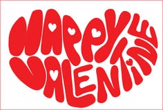 LYCKLIG VALENTINTEXT vektor illustrationer LYCKLIG VALENTINTEXT vektor illustrationer