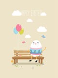 Lyckligt easter ägg, vektorillustration vektor illustrationer Lyckligt easter ägg, vektorillustration vektor illustrationer