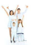 Lyckligt le för familj. arkivbild Lyckligt le för familj. arkivbild