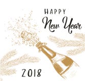 Lyckligt nytt år 2018! royaltyfri illustrationer Lyckligt nytt år 2018! royaltyfri illustrationer