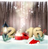 Lyckligt nytt år 2016! Designmall för nytt år stock illustrationer Lyckligt nytt år 2016! Designmall för nytt år stock illustrationer