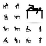 lying, man, table icon. Man Sitting On icons universal set for web and mobile stock illustration lying, man, table icon. Man Sitting On icons universal set for web and mobile stock illustration