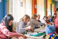 Lysychansk, Украина - избрание 03-31-2019 из президента Украины стоковое изображение Lysychansk, Украина - избрание 03-31-2019 из президента Украины стоковое изображение