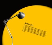 Lámpara de escritorio con la luz ámbar stock de ilustración Lámpara de escritorio con la luz ámbar stock de ilustración