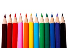 Lápices coloridos de la acuarela para los niños Imágenes de archivo libres de regalías
