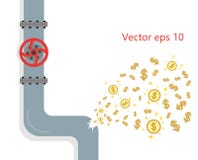 Läckan från rörledningen skadas Gap krasch är en spricka i rörmokerit Begreppspengar är förlorat tack vare avbrott royaltyfri illustrationer Läckan från rörledningen skadas Gap krasch är en spricka i rörmokerit Begreppspengar är förlorat tack vare avbrott royaltyfri illustrationer
