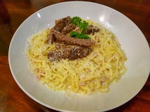 Läcker biffpasta Arkivbilder Läcker biffpasta Arkivbilder