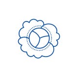 Línea concepto de la coliflor del icono Símbolo plano del vector de la coliflor, muestra, ejemplo del esquema ilustración del vector Línea concepto de la coliflor del icono Símbolo plano del vector de la coliflor, muestra, ejemplo del esquema ilustración del vector