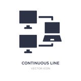 línea continua icono en el fondo blanco Ejemplo simple del elemento del concepto del establecimiento de una red stock de ilustración línea continua icono en el fondo blanco Ejemplo simple del elemento del concepto del establecimiento de una red stock de ilustración