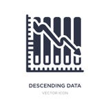 línea de descenso icono del analytics de los datos del gráfico en el fondo blanco Ejemplo simple del elemento del concepto del ne stock de ilustración línea de descenso icono del analytics de los datos del gráfico en el fondo blanco Ejemplo simple del elemento del concepto del ne stock de ilustración