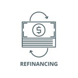 L?nea de refinanciaci?n icono, concepto linear, muestra del esquema, s?mbolo del vector libre illustration L?nea de refinanciaci?n icono, concepto linear, muestra del esquema, s?mbolo del vector libre illustration