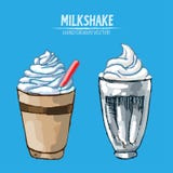 Línea detallada batido de leche del vector de Digitaces del arte ilustración del vector Línea detallada batido de leche del vector de Digitaces del arte ilustración del vector