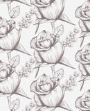Línea floral arte de la tarjeta de las rosas del vintage Fondo hermoso estilos del gráfico del dibujo de la mano libre illustration Línea floral arte de la tarjeta de las rosas del vintage Fondo hermoso estilos del gráfico del dibujo de la mano libre illustration