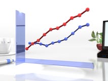 Línea gráfico para visualizar los cambios stock de ilustración Línea gráfico para visualizar los cambios stock de ilustración