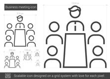 Línea icono de la reunión de negocios libre illustration Línea icono de la reunión de negocios libre illustration