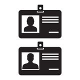 Línea icono del web Negocio; tarjetas en blanco de la identificación con la insignia del corchete ilustración del vector Línea icono del web Negocio; tarjetas en blanco de la identificación con la insignia del corchete ilustración del vector