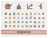 Línea iconos del dibujo de la mano del negocio libre illustration Línea iconos del dibujo de la mano del negocio libre illustration