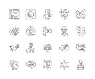 Línea iconos, muestras, sistema del vector, concepto de la tecnología avanzada del ejemplo del esquema ilustración del vector Línea iconos, muestras, sistema del vector, concepto de la tecnología avanzada del ejemplo del esquema ilustración del vector