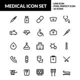 Línea médica sistema del icono libre illustration Línea médica sistema del icono libre illustration