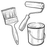 målning för teckningsutrustning vektor illustrationer målning för teckningsutrustning vektor illustrationer