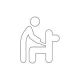 M?nsklig blind ?versiktssymbol Tecknet och symboler kan anv?ndas f?r reng?ringsduken, logoen, den mobila appen, UI, UX stock illustrationer M?nsklig blind ?versiktssymbol Tecknet och symboler kan anv?ndas f?r reng?ringsduken, logoen, den mobila appen, UI, UX stock illustrationer