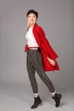 M?oda elegancka kobieta w modnych butach z p??dupek torb? fotografia stock M?oda elegancka kobieta w modnych butach z p??dupek torb? fotografia stock