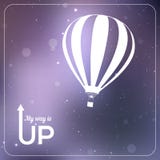 Ma manière est EN HAUSSE l'illustration chaude de vecteur de ballon à air illustration libre de droits Ma manière est EN HAUSSE l'illustration chaude de vecteur de ballon à air illustration libre de droits