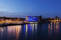 Maastricht panorama along Meuse River royalty free stock photography Maastricht panorama along Meuse River royalty free stock photography