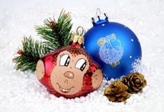 Macaco do brinquedo do Natal foto de stock Macaco do brinquedo do Natal foto de stock