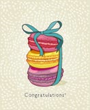 Macaroon Αφίσα με τα παραδοσιακά γαλλικά macaroon κέικ, cupcakes και τα μούρα στο εκλεκτής ποιότητας ύφος κάρτα αναδρομική Στοκ φωτογραφία με δικαίωμα ελεύθερης χρήσης Macaroon Αφίσα με τα παραδοσιακά γαλλικά macaroon κέικ, cupcakes και τα μούρα στο εκλεκτής ποιότητας ύφος κάρτα αναδρομική Στοκ φωτογραφία με δικαίωμα ελεύθερης χρήσης