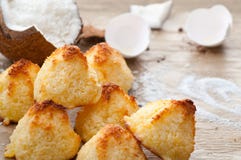 Macaroons de coco imagens de stock