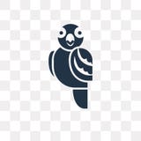 Macaw vector icon isolated on transparent background, Macaw tra stock illustration Macaw vector icon isolated on transparent background, Macaw tra stock illustration