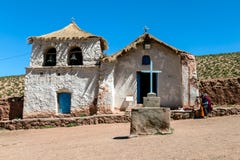 Machuca Typical Small Charming Andean Village, Atacama Desert, Chile, South America Royalty Free Stock Image