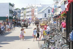 Mackiinac Island, Michigan, Bikes, Bikes, Bikes Royalty Free Stock Photos Mackiinac Island, Michigan, Bikes, Bikes, Bikes Royalty Free Stock Photos
