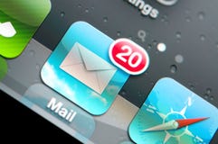 Macro of email icon
