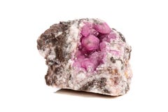 Macro mineral stone Cobalt Calcite rock on white background royalty free stock photos Macro mineral stone Cobalt Calcite rock on white background royalty free stock photos