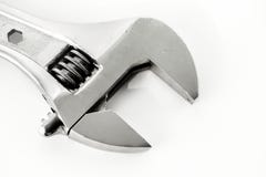 Macro shot of adjustable wrench isolated on white background Royalty Free Stock Photography Macro shot of adjustable wrench isolated on white background Royalty Free Stock Photography