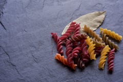 Macro vegetariana italiana di Eco della pasta Fondo fotografia stock Macro vegetariana italiana di Eco della pasta Fondo fotografia stock