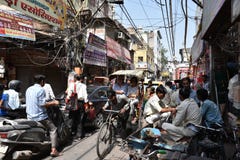 Maddening Crowded streets of old Delhi, it is usual day at Delhi